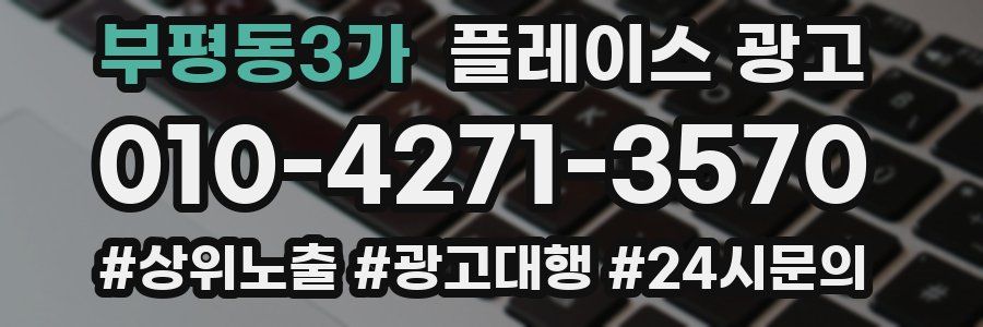 부평동3가 플레이스 광고