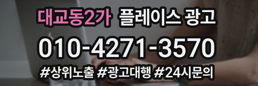 대교동2가 플레이스 광고