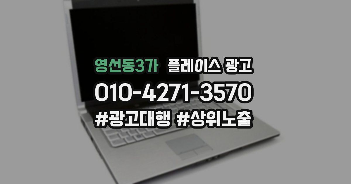영선동3가 플레이스 광고