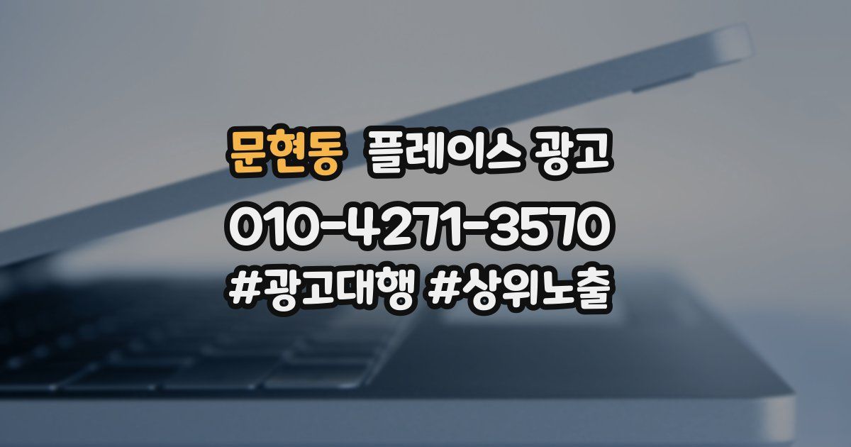 문현동 플레이스 광고