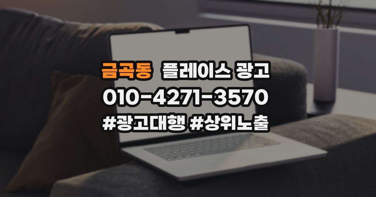 금곡동 플레이스 광고