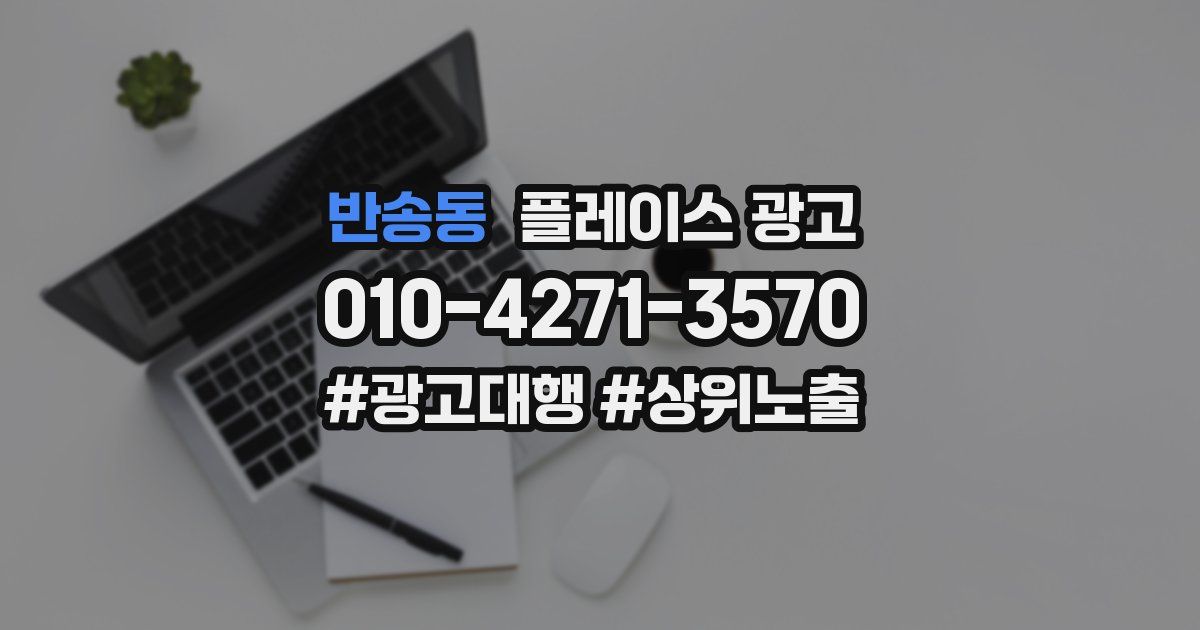 반송동 플레이스 광고
