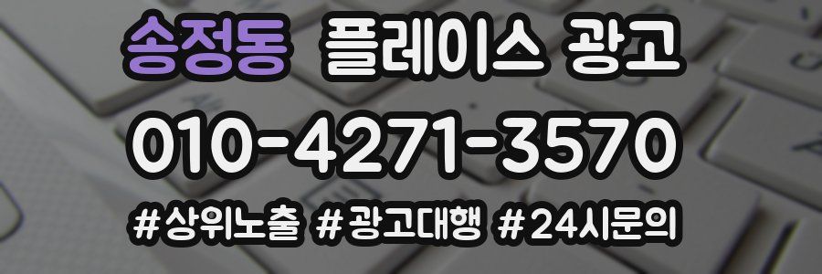 송정동 플레이스 광고