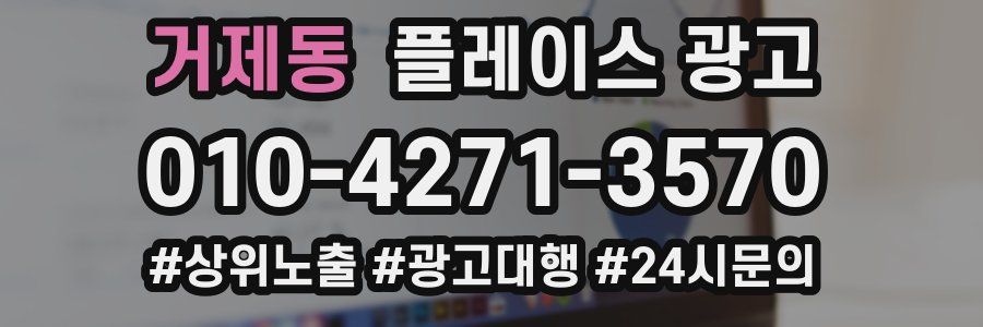 거제동 플레이스 광고
