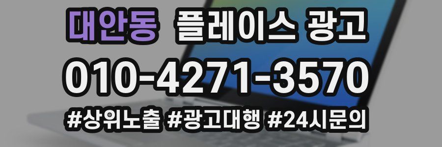 대안동 플레이스 광고