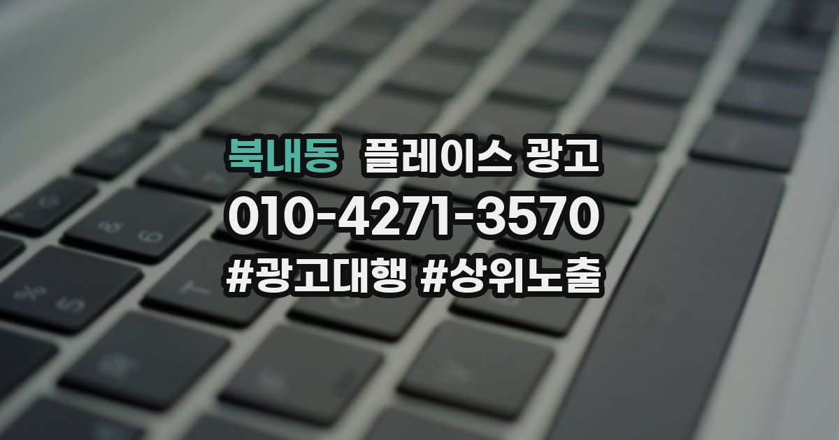 북내동 플레이스 광고