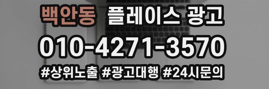 백안동 플레이스 광고