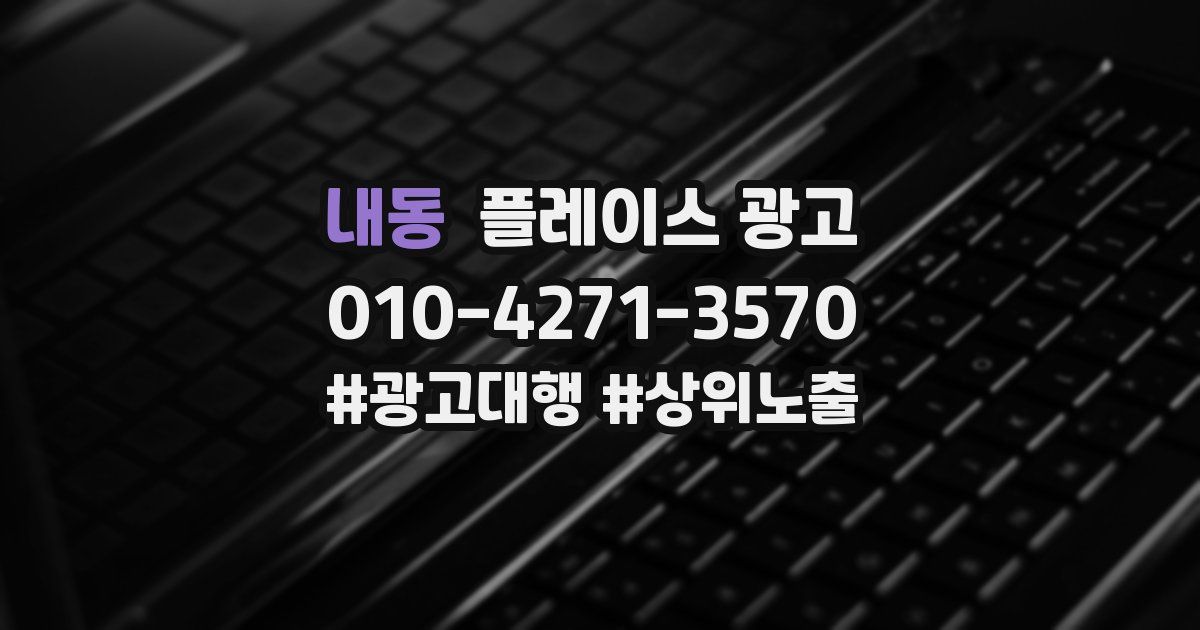 내동 플레이스 광고