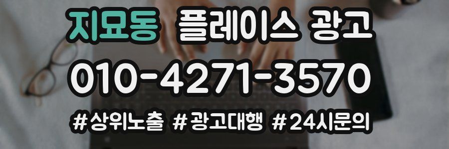 지묘동 플레이스 광고