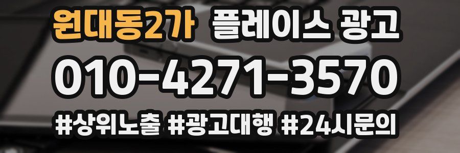 원대동2가 플레이스 광고
