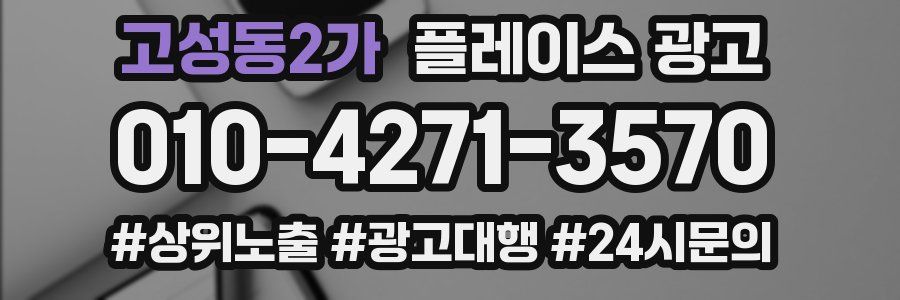 고성동2가 플레이스 광고