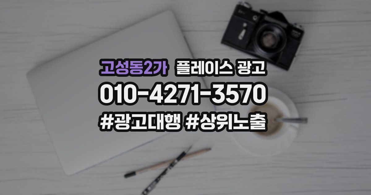 고성동2가 플레이스 광고