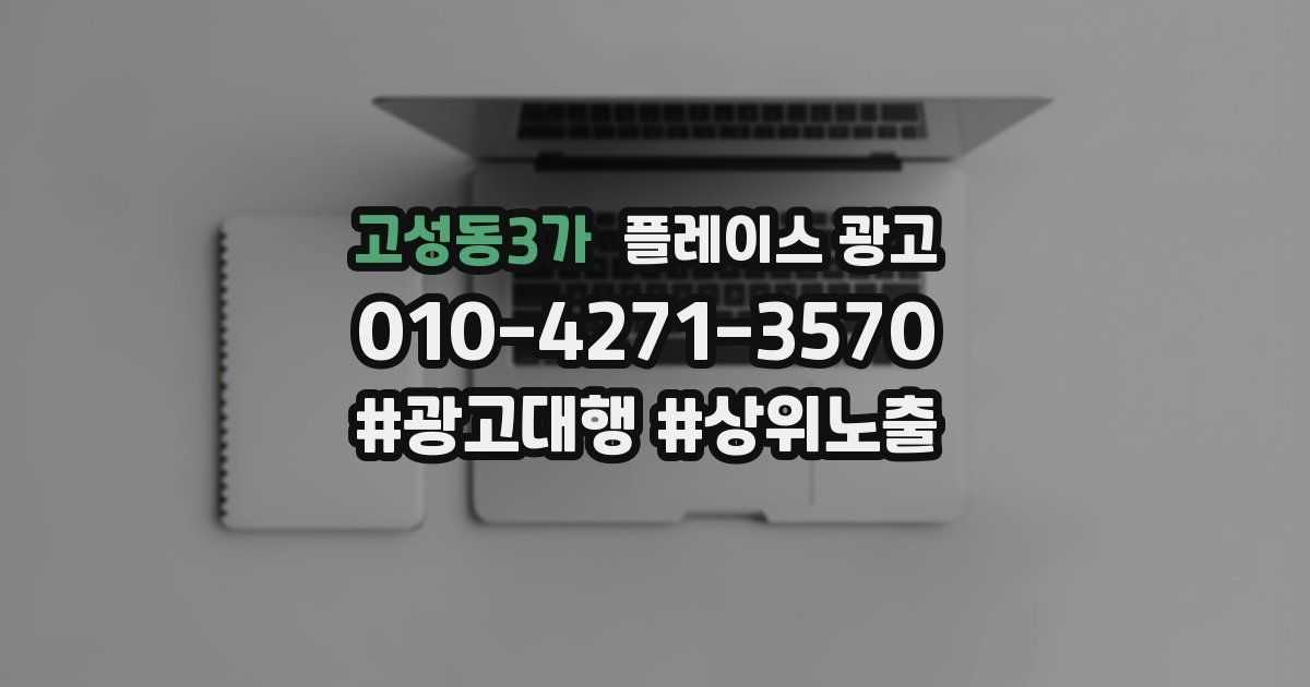 고성동3가 플레이스 광고