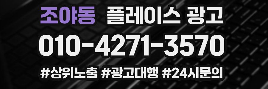 조야동 플레이스 광고