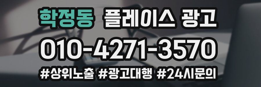 학정동 플레이스 광고