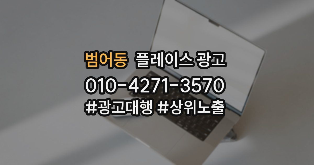 범어동 플레이스 광고