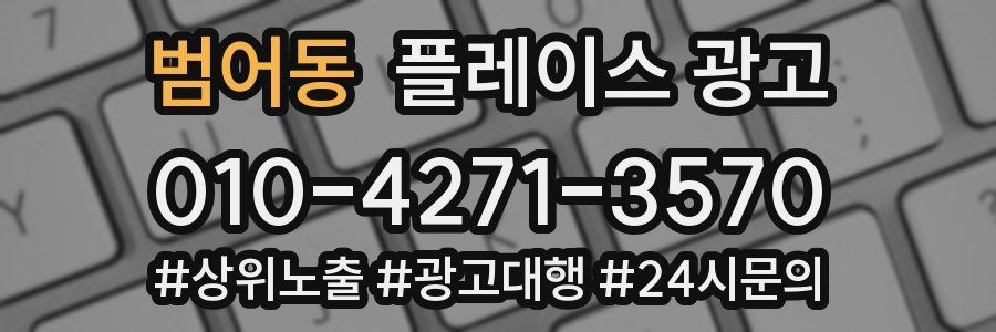 범어동 플레이스 광고
