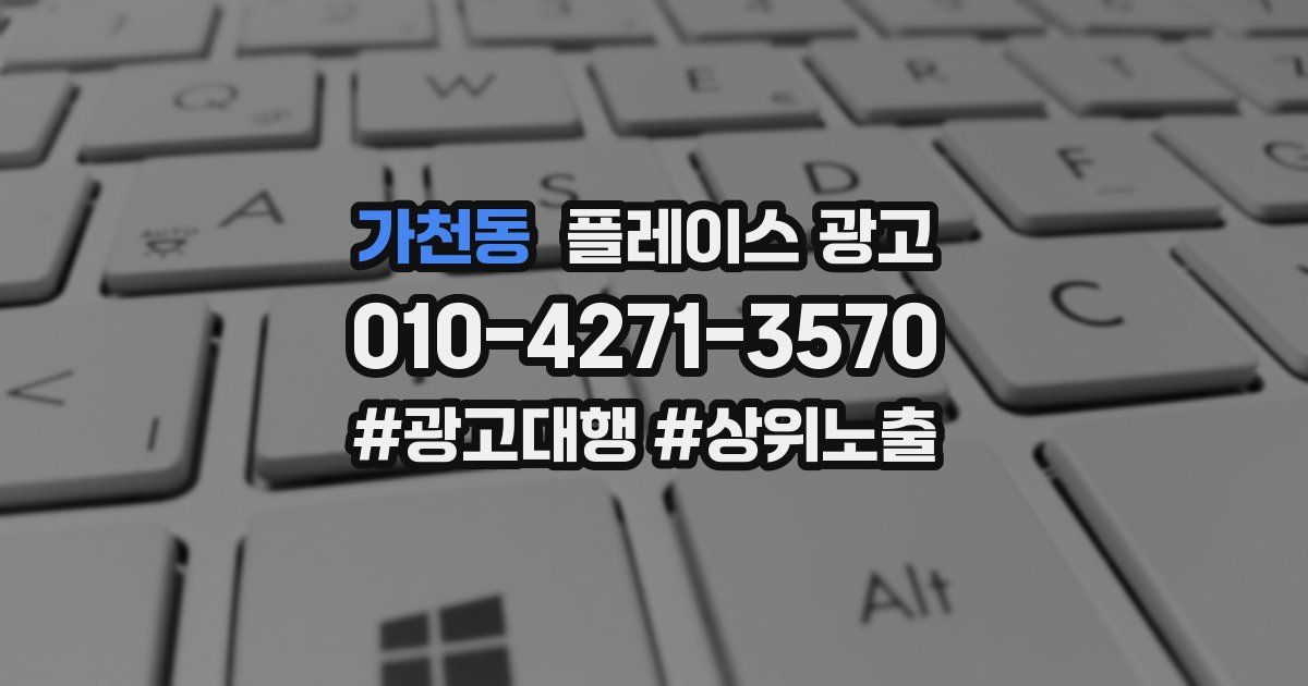 가천동 플레이스 광고