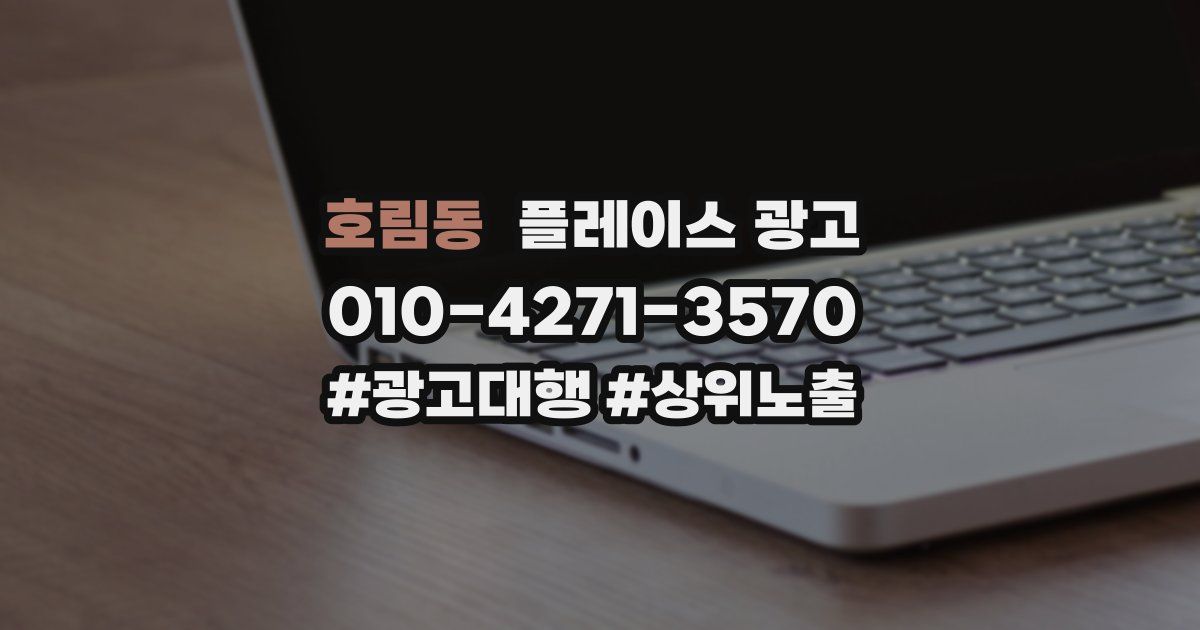 호림동 플레이스 광고