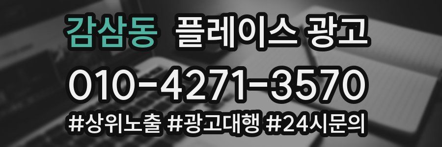 감삼동 플레이스 광고