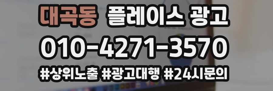 대곡동 플레이스 광고