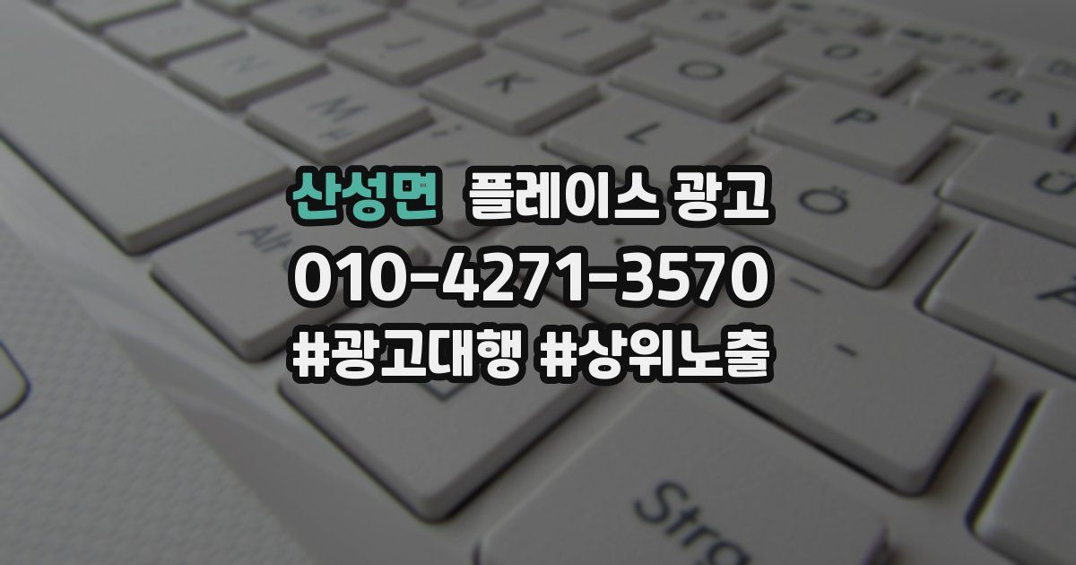 산성면 플레이스 광고