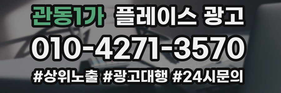 관동1가 플레이스 광고