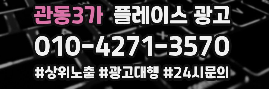 관동3가 플레이스 광고