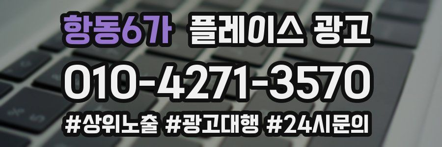 항동6가 플레이스 광고