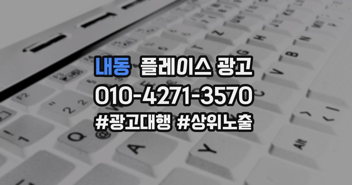 내동 플레이스 광고