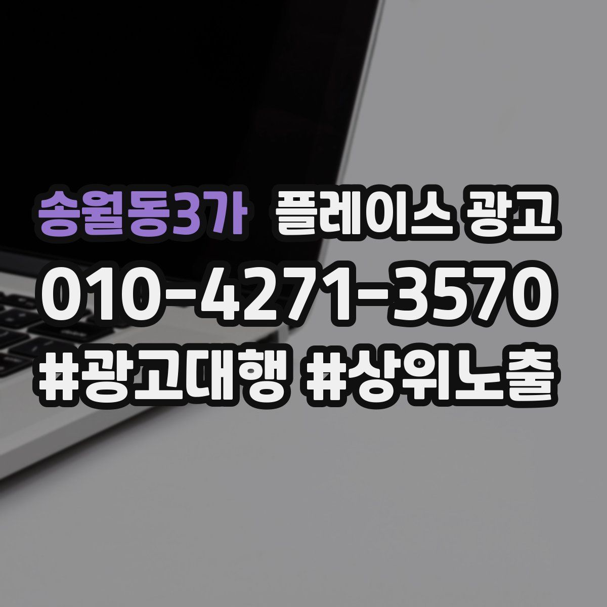 송월동3가 플레이스 광고