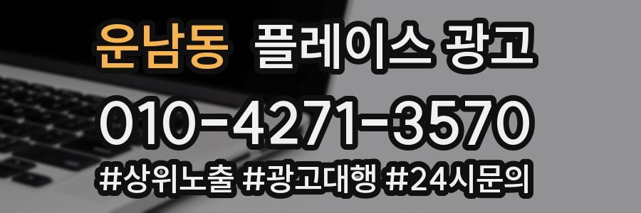 운남동 플레이스 광고