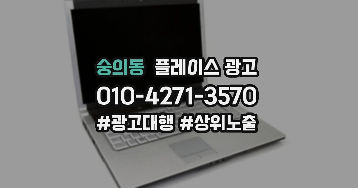 숭의동 플레이스 광고
