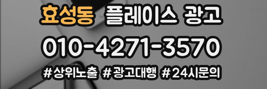 효성동 플레이스 광고