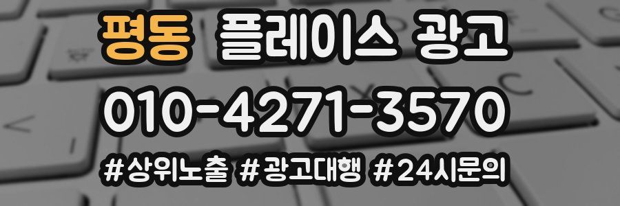 평동 플레이스 광고