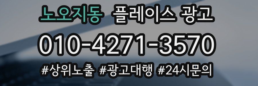 노오지동 플레이스 광고