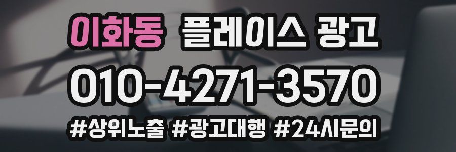 이화동 플레이스 광고