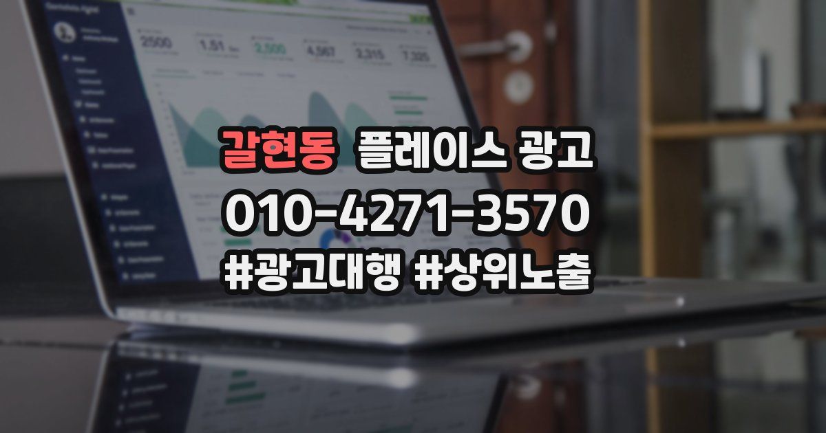 갈현동 플레이스 광고
