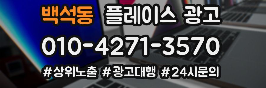 백석동 플레이스 광고