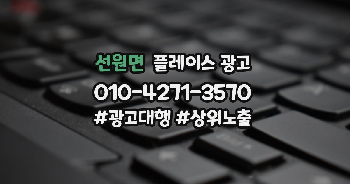선원면 플레이스 광고