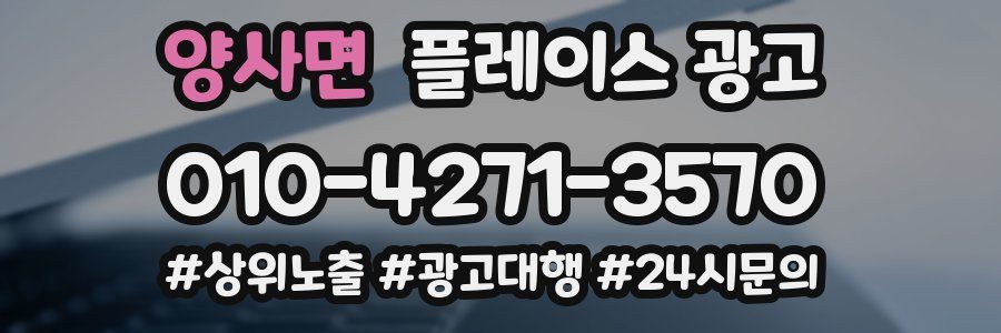 양사면 플레이스 광고