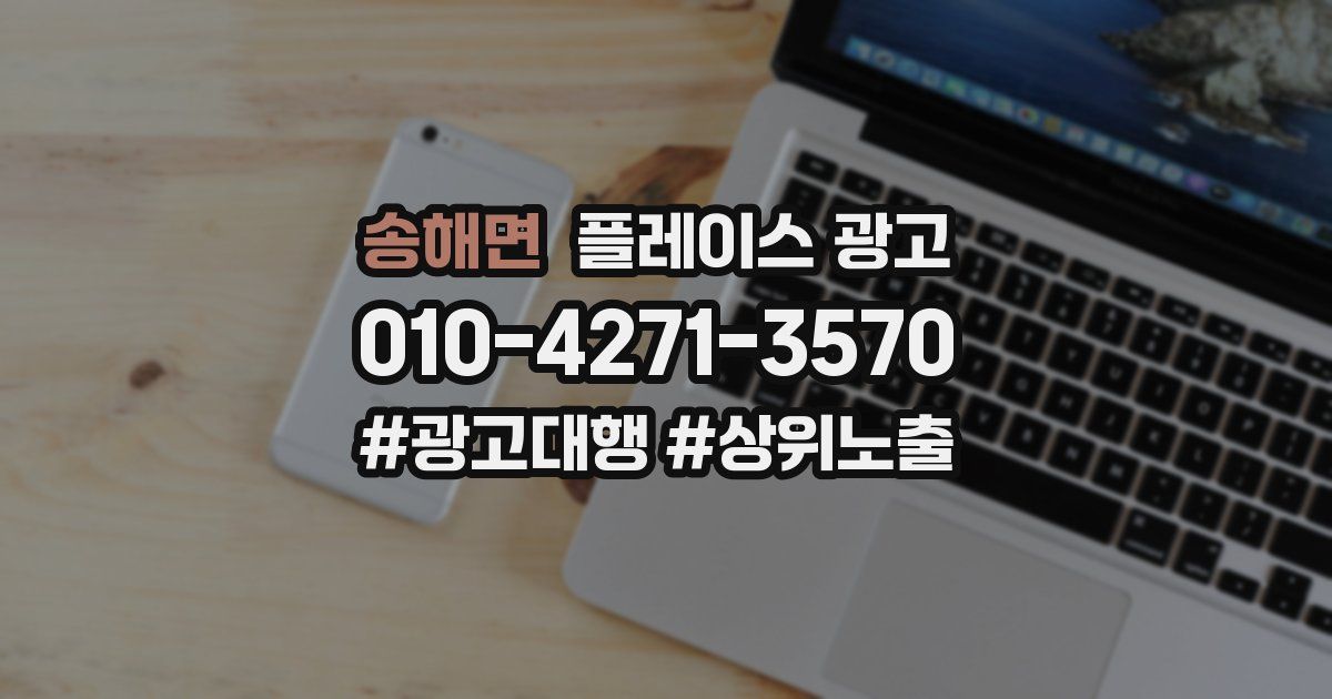 송해면 플레이스 광고