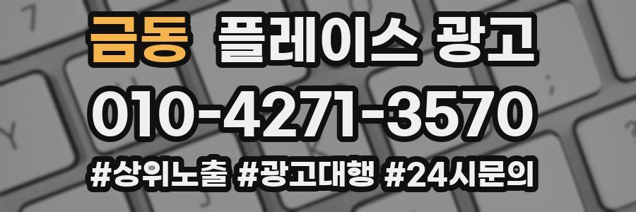 금동 플레이스 광고