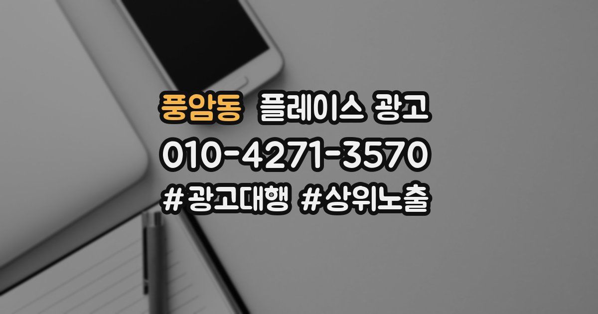 풍암동 플레이스 광고