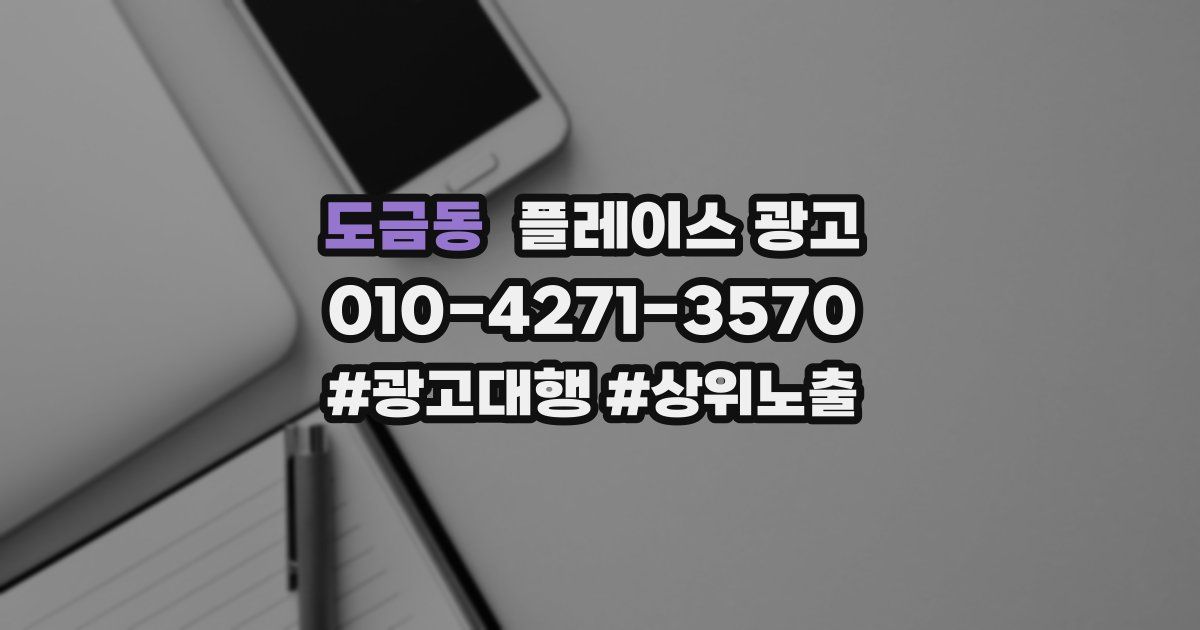 도금동 플레이스 광고