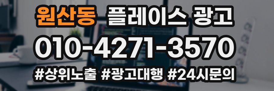 원산동 플레이스 광고
