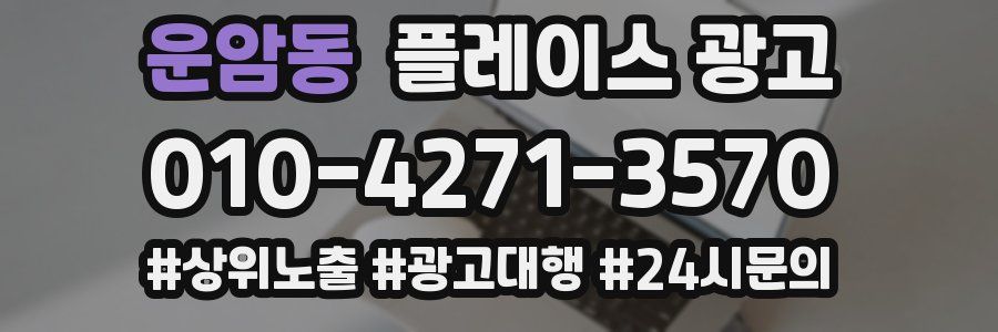운암동 플레이스 광고