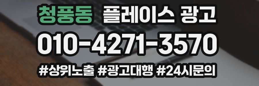 청풍동 플레이스 광고