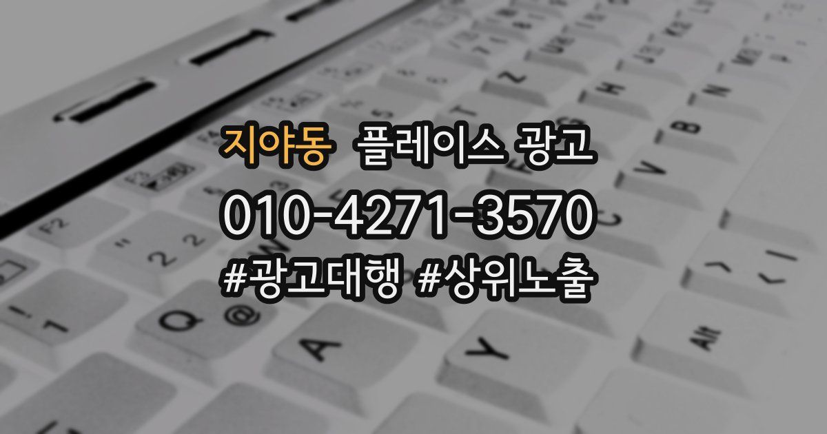 지야동 플레이스 광고