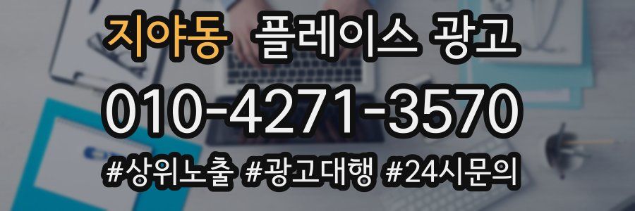 지야동 플레이스 광고